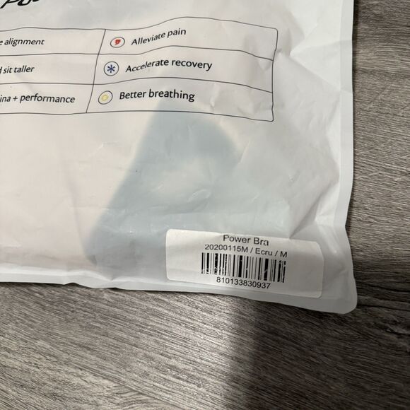 Forme Women's Corrective Posture Wire Free Power Bra Ecru Medium NWT $178 - Picture 9 of 13